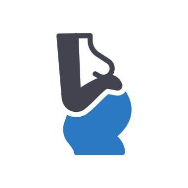 Şeffaf bir arkaplanda hamilelik vektör çizimi. Konsept ve grafik tasarım simgeleri için kaliteli semboller.. 