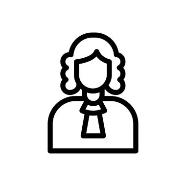 judge vector illustration on a transparent background.Premium quality symbols.Thin line icon for concept and graphic design.