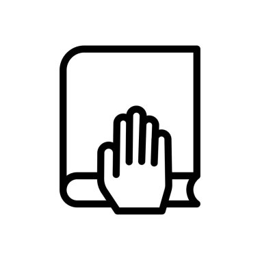 book swear vector illustration on a transparent background.Premium quality symbols.Thin line icon for concept and graphic design.