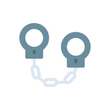 Şeffaf bir arkaplan üzerinde vektör illüstrasyonunu kelepçeler. Konsept ve grafik tasarımı için premium kalite simgeleri..