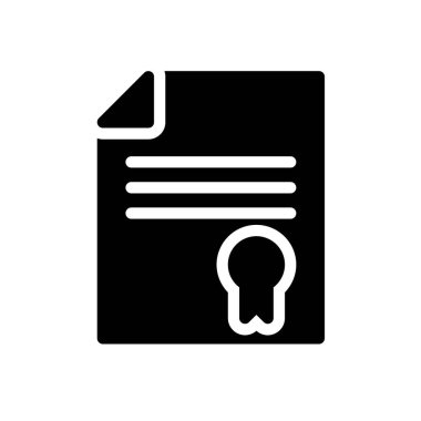 Şeffaf bir arkaplan üzerindeki belge vektör illüstrasyonu. Konsept ve grafik tasarımı için kaliteli semboller..