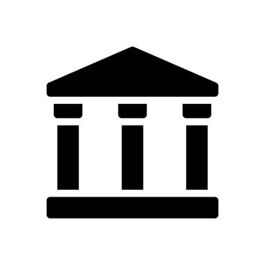 Saydam bir arkaplan üzerinde adliyenin vektör çizimi. Konsept ve grafik tasarımı için mükemmel kalite sembolleri..