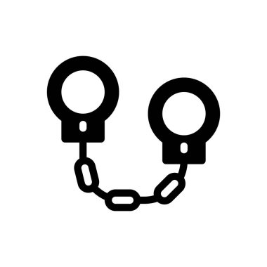 Şeffaf bir arkaplan üzerinde kelepçe vektör illüstrasyonu. Konsept ve grafik tasarımı için mükemmel kalite semboller..