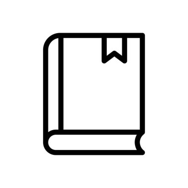 Saydam bir arkaplan üzerinde kitap vektör çizimi. Premium kalite semboller. Konsept ve grafik tasarım için ince çizgi simgesi.