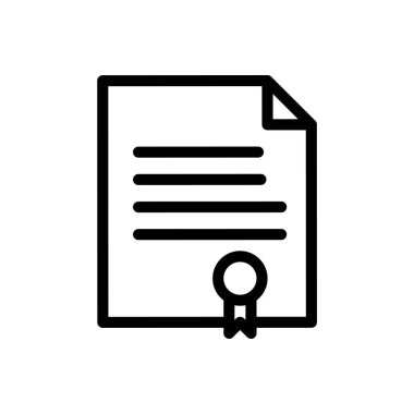 Şeffaf bir arkaplan üzerinde dosya vektör illüstrasyonu. Konsept ve grafik tasarımı için ince çizgi simgesi.. 