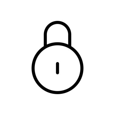 Şeffaf bir arkaplan üzerinde vektör illüstrasyonunu kilitle. Premium kalite sembolleri. Konsept ve grafik tasarım için ince çizgi simgesi.