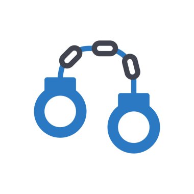 Şeffaf bir arkaplan üzerinde kelepçe vektör illüstrasyonu. Konsept ve grafik tasarımı için mükemmel kalite semboller.. 