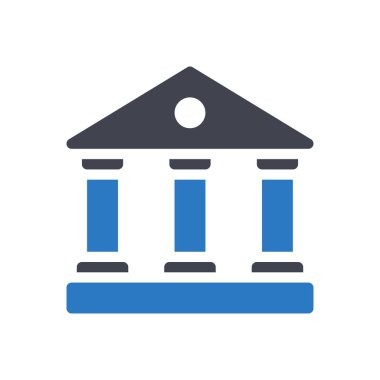 Saydam bir arkaplan üzerinde adliyenin vektör çizimi. Konsept ve grafik tasarımı için mükemmel kalite sembolleri..