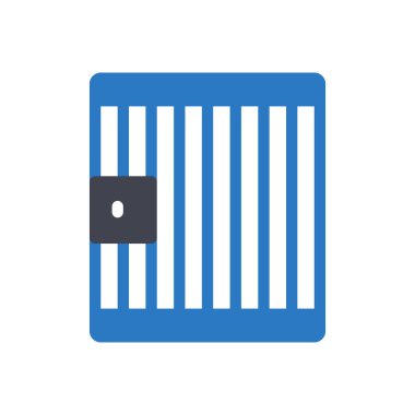 jail vector illustration on a transparent background.Premium quality symbols.Glyphs icon for concept and graphic design. 