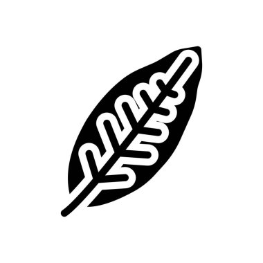 Şeffaf bir arkaplan üzerinde yaprak vektör çizimi. Konsept ve grafik tasarım simgeleri için kaliteli semboller.. 