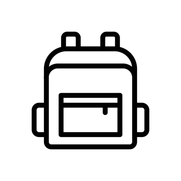 Bagpack Vektor Illustration Auf Transparentem Hintergrund Symbole Premium Qualität Thin — Stockvektor