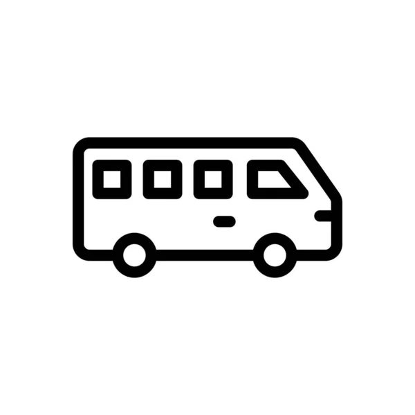 Bus Vektor Illustration Auf Transparentem Hintergrund Symbole Premium Qualität Thin — Stockvektor