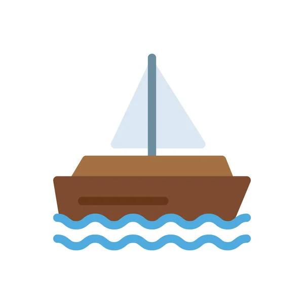 Boat Vector Illustration Transparent Background Premium Quality Symbols Stroke Icon — Stock Vector