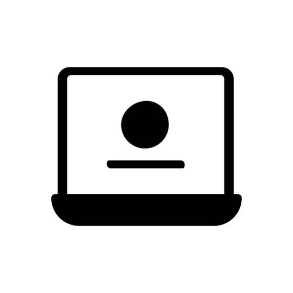 Laptop Vector Illustration Transparent Background Premium Quality Symbols Glyphs Icon — Stock Vector