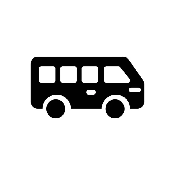 Ilustração Vetor Ônibus Fundo Transparente Símbolos Qualidade Premium Ícone Glifos — Vetor de Stock