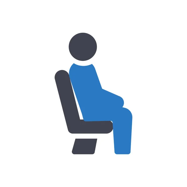 Seat Vector Illustration Transparent Background Premium Quality Symbols Glyphs Icon — Vetor de Stock