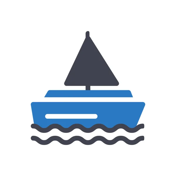 Bootsvektorillustration Auf Transparentem Hintergrund Symbole Premium Qualität Glyphen Symbol Für — Stockvektor