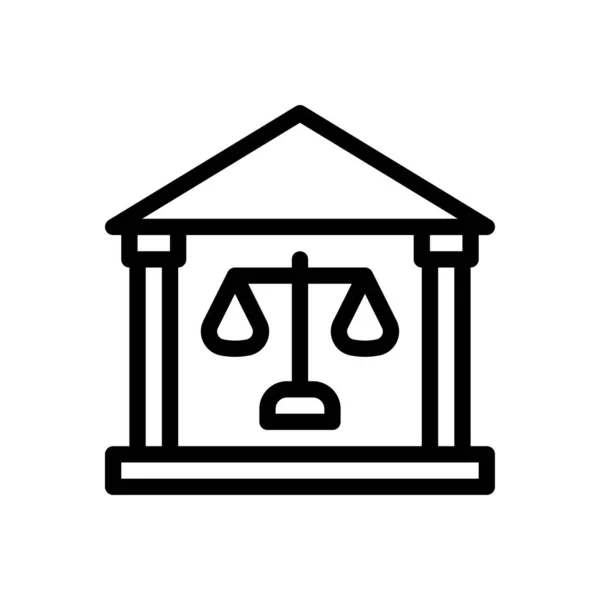 Court Vector Illustration Transparent Background Premium Quality Symbols Thin Line — Vetor de Stock