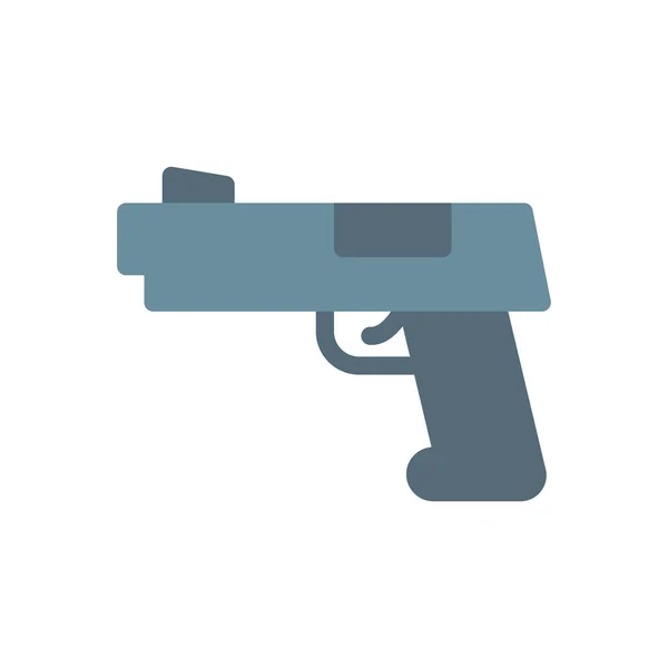 Pistol Vector Illustration Transparent Background Premium Quality Symbols Stroke Icon — Vettoriale Stock