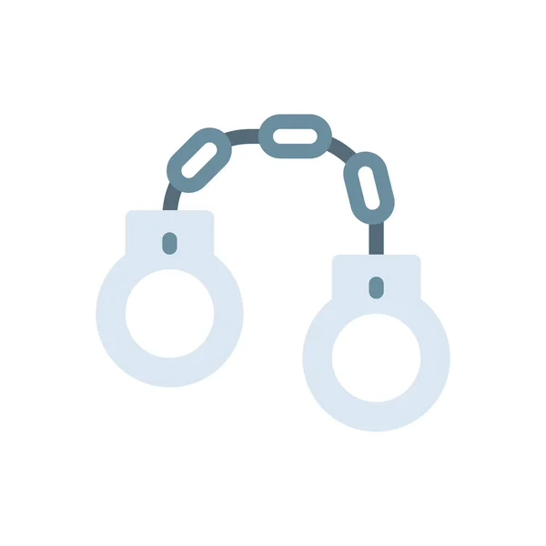 Handcuffs Vector Illustration Transparent Background Premium Quality Symbols Stroke Icon — Vetor de Stock