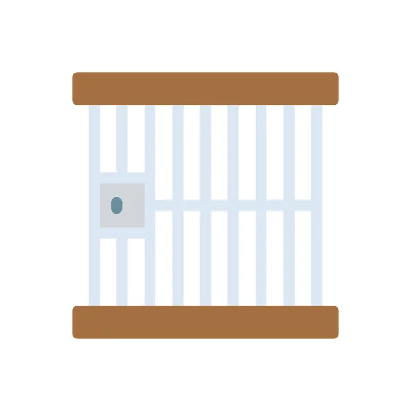 Jail Vector Illustration Transparent Background Premium Quality Symbols Stroke Icon — Vector de stock
