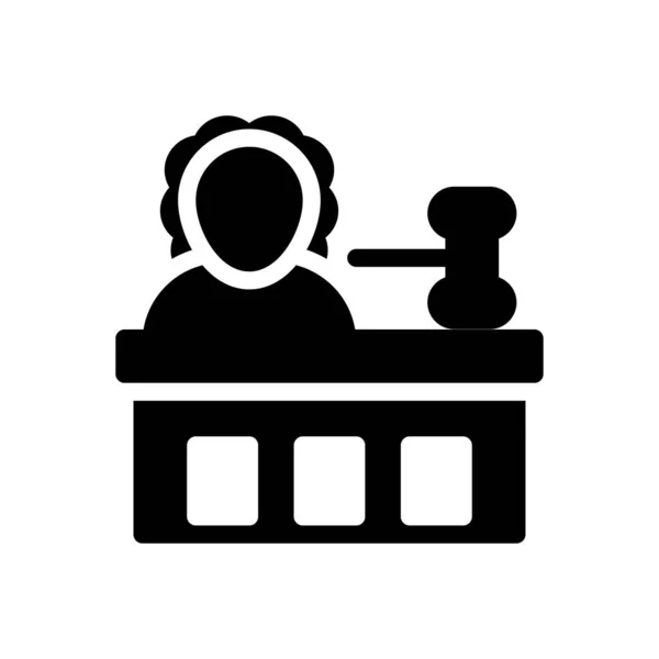 Judge Vector Illustration Transparent Background Premium Quality Symbols Glyphs Icon — Wektor stockowy