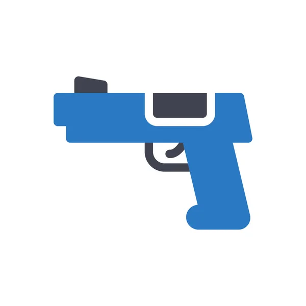 Pistol Vector Illustration Transparent Background Premium Quality Symbols Glyphs Icon — ストックベクタ