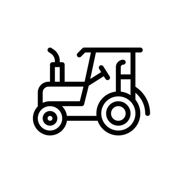 Traktorvektorillustration Auf Transparentem Hintergrund Symbole Premium Qualität Dünnes Zeilensymbol Für — Stockvektor
