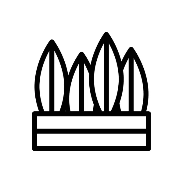 透明な背景に植物ベクトル図 プレミアム品質の象徴概念とグラフィックデザインのための細い線のアイコン — ストックベクタ