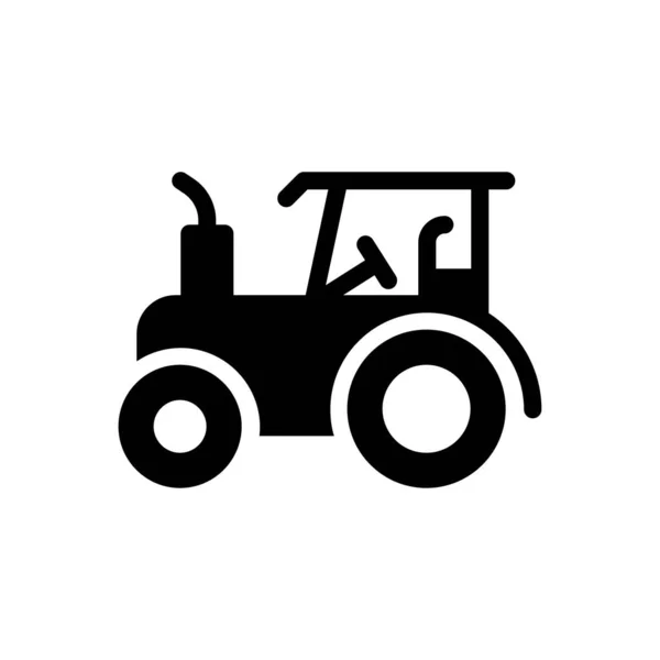 Vektorová Ilustrace Traktoru Průhledném Pozadí Symboly Prvotřídní Kvality Ikona Glyfy — Stockový vektor