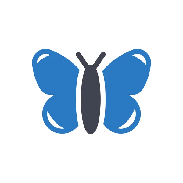 Векторна Ілюстрація Метелика Прозорому Фоні Символи Якості Премій Піктограма Гліфів — стоковий вектор