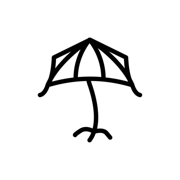 Kite Vector Illustration Transparent Background Premium Quality Symbols Thin Line — Stockvektor