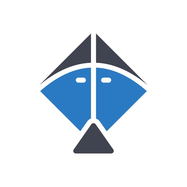 Kite Vector Illustration Transparent Background Premium Quality Symbols Glyphs Icon — Wektor stockowy