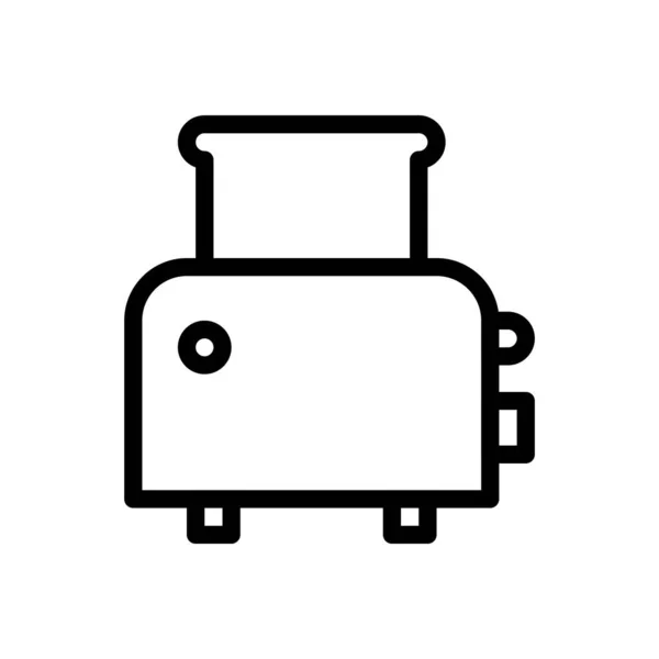 Şeffaf Bir Arkaplan Üzerinde Tost Makinesi Vektör Çizimi Konsept Grafik — Stok Vektör