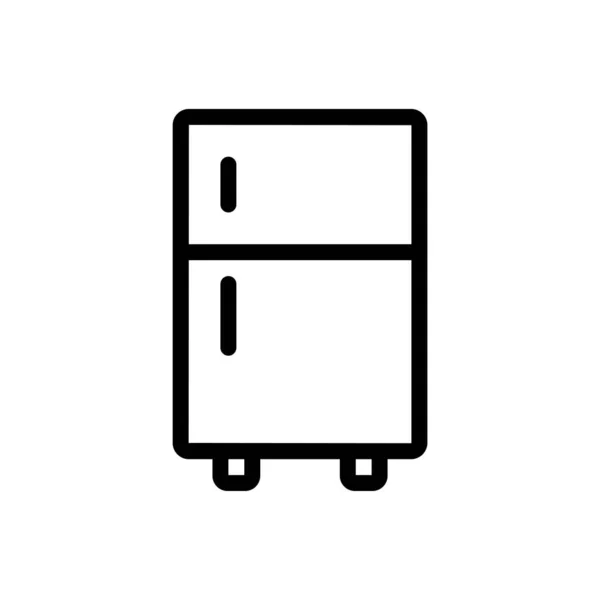 Refrigerator Vector Illustration Transparent Background Premium Quality Symbols Thin Line —  Vetores de Stock