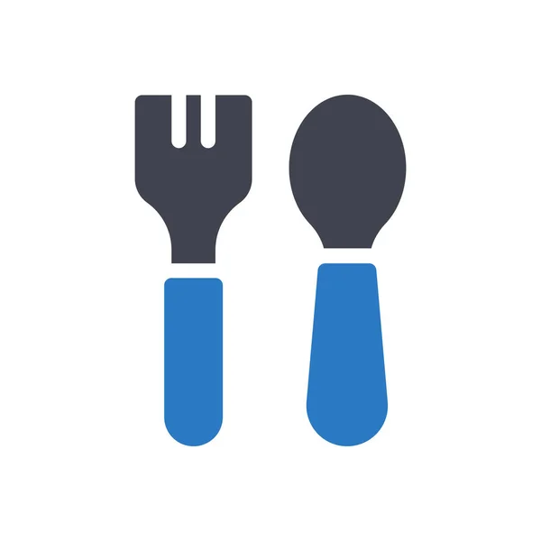 透明背景下的餐具矢量插图 优质符号 概念和平面设计用的Glyphs图标 — 图库矢量图片