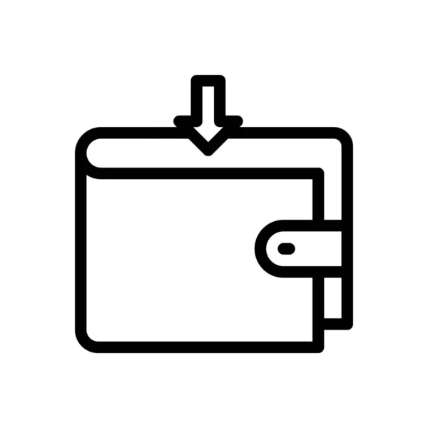 Wallet Vector Illustration Transparent Background Premium Quality Symbols Thin Line — Vector de stock