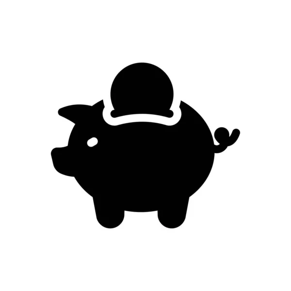 Piggy Vector Illustration Transparent Background Premium Quality Symbols Glyphs Icon — Vetor de Stock