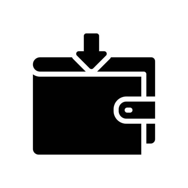Wallet Vector Illustration Transparent Background Premium Quality Symbols Glyphs Icon — Archivo Imágenes Vectoriales