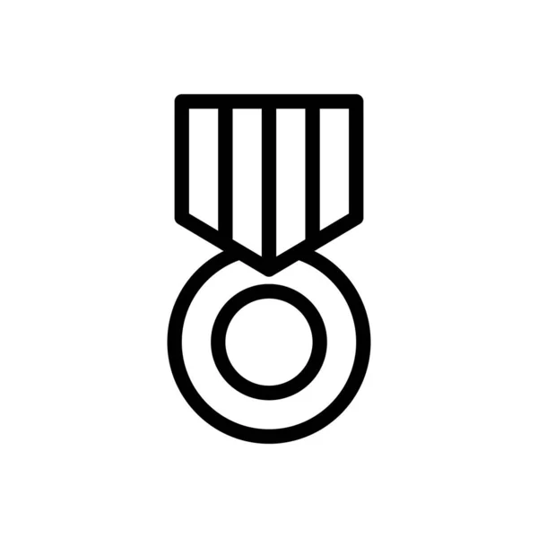 Ilustração Vetorial Medalha Fundo Transparente Símbolos Qualidade Premium Ícone Linha — Vetor de Stock