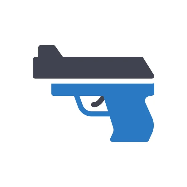 Pistol Vector Illustration Transparent Background Premium Quality Symbols Glyphs Icon — Vector de stock