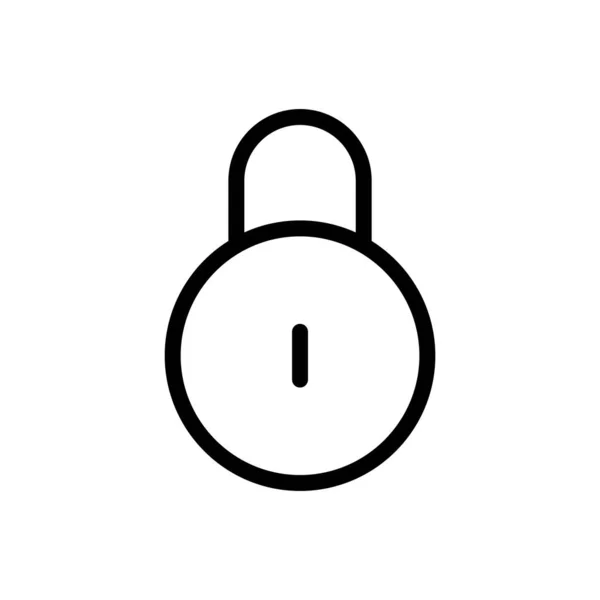 Lock Vector Illustratie Een Transparante Achtergrond Premium Kwaliteit Symbolen Dunne — Stockvector