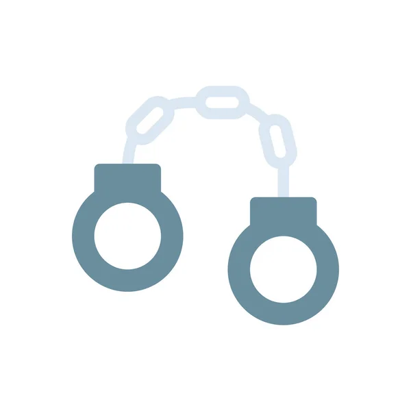 Handcuff Vector Illustration Transparent Background Premium Quality Symbols Stroke Icon — Vetor de Stock