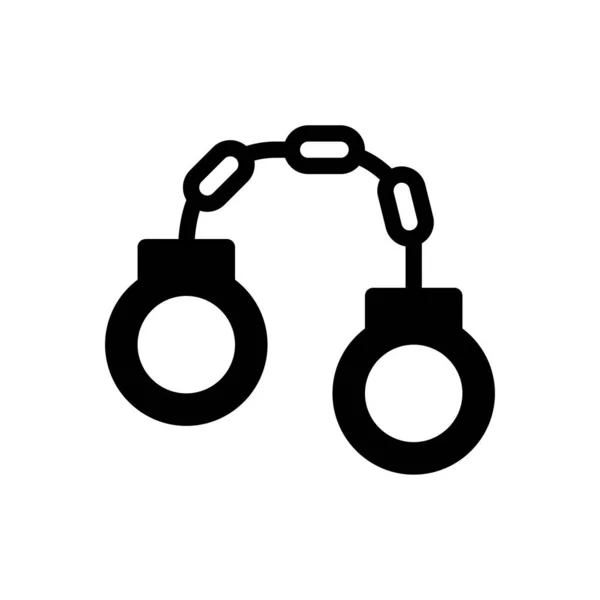 Handcuff Vector Illustration Transparent Background Premium Quality Symbols Glyphs Icon — Vetor de Stock
