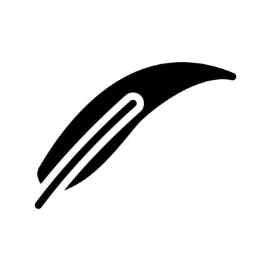 Şeffaf bir arkaplan üzerinde yaprak vektör çizimi. Konsept ve grafik tasarım simgeleri için kaliteli semboller.. 