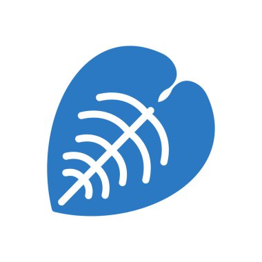 Şeffaf bir arkaplan üzerinde yaprak vektör çizimi. Konsept ve grafik tasarım simgeleri için kaliteli semboller..