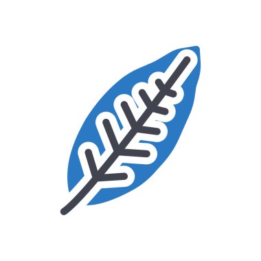 Şeffaf bir arkaplan üzerinde yaprak vektör çizimi. Konsept ve grafik tasarım simgeleri için kaliteli semboller..