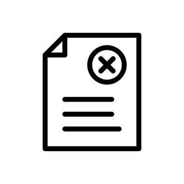 Şeffaf bir arkaplan üzerindeki vektör illüstrasyonunu iptal et. Premium kalite simgeleri. Konsept ve grafik tasarım için ince çizgi simgesi.