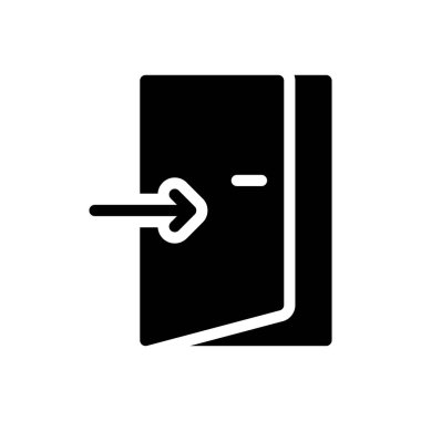 Şeffaf bir arkaplan üzerinde kapı vektör illüstrasyonu. Konsept ve grafik tasarımı için özel kalite semboller.. 