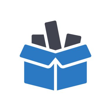 Şeffaf bir arkaplan üzerinde kutu vektör çizimi. Konsept ve grafik tasarımı için özel kalite semboller.. 